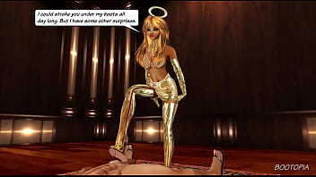 Animated Bootjob Blowjob POV CFNM - Angel in Crotch High Boots