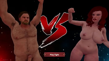 Ethan contre Rockie (combattant nu 3D)