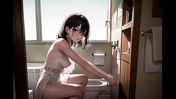 欲求不満の女の子はトイレでプライベートな時間を共有したいと考えています (マンコオナニー ASMR サウンド付き!) 無修正エロアニメ