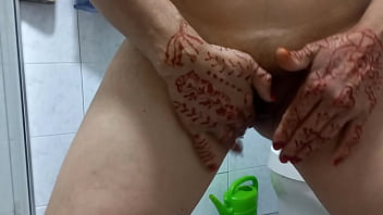 Bhabi making customer happy in bathroom with dildo with pussy urdu clear sound