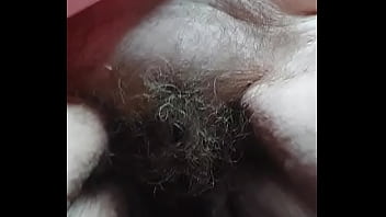 Granny with hairy pussy pees