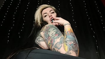 Pov Facesitting from kinky, inked punk slut