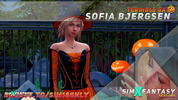 Sexo apasionado en la casa de miedo en los Sims 4