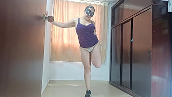 My Stepmother Seduces Me With Her Videos Exercising Without Underwear In The End She Sucks My Cock!!!