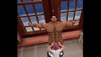 lady in the next room gets the privilege of sucking off handsome hunk roberto garza