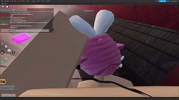 Femboy cat pegging bisexual female bunny in a Roblox Studio collab project