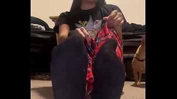 Sexy smelly sock removal