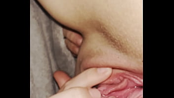 Stretching my fat pussy wide open under the covers to get the right position on my clit to help me bust my nutttttt. Feels so fucking good..