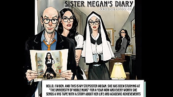 Journal de sœur Megan : la nonne Megan taquine son demi-frère avec ses pieds / Bande dessinée animée