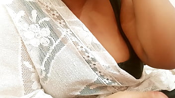 Friend girlfriend showing natural tits