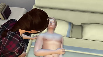 3D - 眠っているペニスをしゃぶる若者