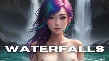 Sexy WOMEN IN WATERFALLS love being naked in nature - Art slideshow