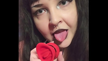 Raven Moan, Chubby Teen Babe Squirts to her Rose Tongue Toy (Fans Leak)