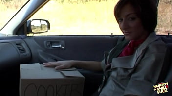 Girl scout seduces her last customer by letting him stretch out her tight sweet bum