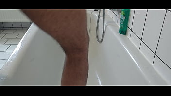anal creampie in bathroom