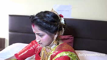 Beautiful Indian Girl On Her Wedding Night With Her Husband