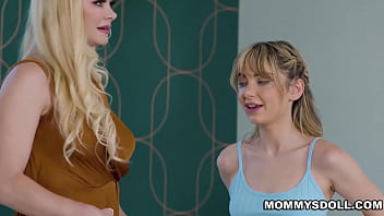 Stepdaughter Demi Hawks learning about sex with her stepmom Serene Siren and wants her to show it to her