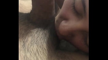 Young Mexican whore sucks my cock and balls until I cum on her face PART 3