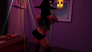Джози Дарк соблазняет на Хэллоуин - Sims 4, порно видео