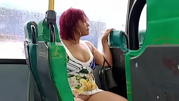 I showed off on the bus and the cuckold touched my underwear