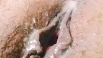 Copious cum on my pussy during hot morning sex