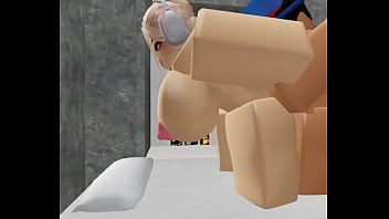 Roblox couple fucking in a massage table