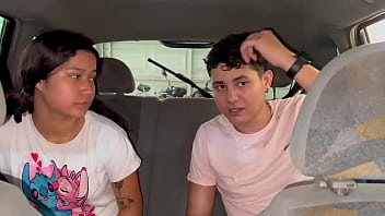 Little Latina gets hard fucked in her older stepbrother's car.