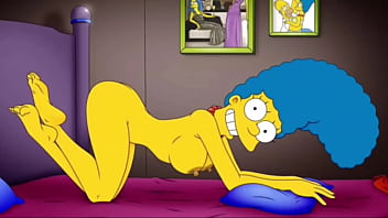 A dona de casa vagabunda anal Marge é fodida na bunda na academia e em casa enquanto o marido está no trabalho / Os Simpsons / Paródia / Hentai / Toons