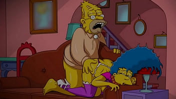 Старый Симпсон спутал домохозяйку Мардж со шлюхой из-за откровенной одежды и трахнул во все ее узкие дырочки, пока ее муж Гомер был на работе / Комикс / Визуальная новелла / Мульты / Хентай / Пародия