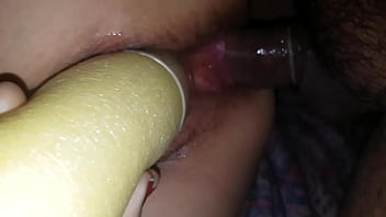 Friend from Mexico City with toys fucks from both sides Part 3