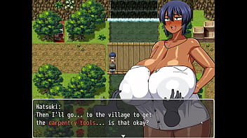 Tanned Girl Natsuki [ HENTAI Game ] Ep.2 pervy carpenter wants to massage this massive boobs !