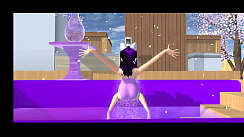 Point of view: cartoon fox girl dances on your lap (Sakura School Simulator)
