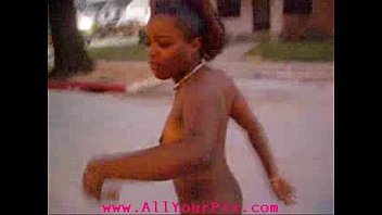 AllYourPix.com - Black Girl Walking In Street Nude