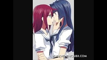 8エッチにキスする変態百合アニメの女の子