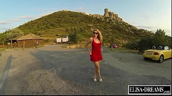 Flashing naked in a turistic place